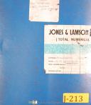 Jones & Lamson A-Line 312A, Lathe Contol & Machine Wiring Diagrams Manual